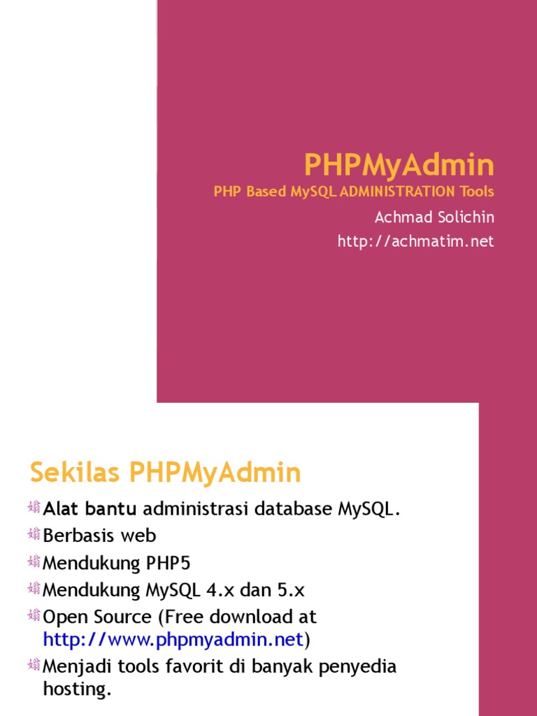 Langkah-langkah Menggunakan PHPMyAdmin | PDF