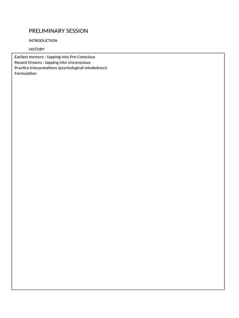 Session Notes and Diagnostic Overview | PDF