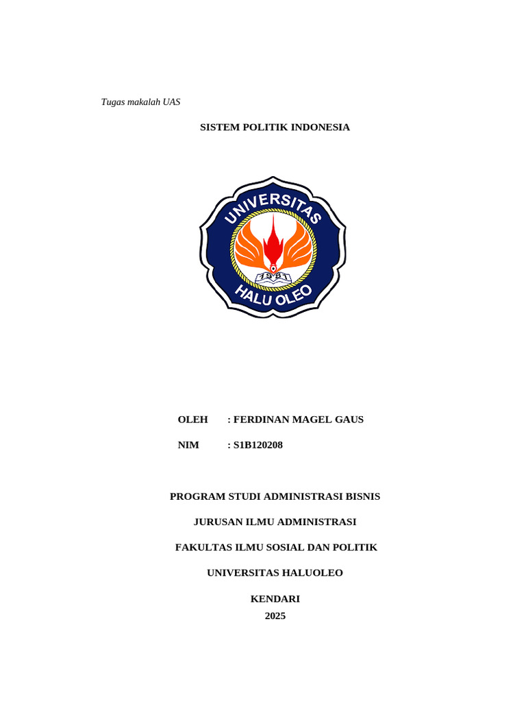 Sistem Politik Indonesia: Analisis dan Sejarah | PDF