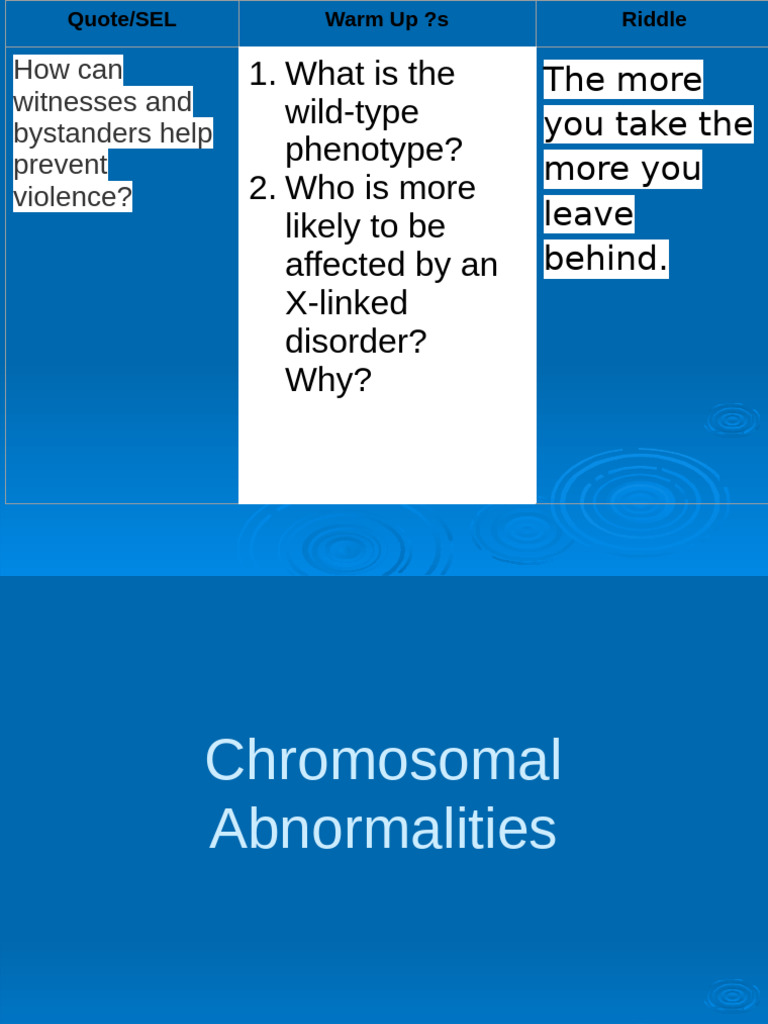 Chromosomal Disorders | PDF | Chromosome | Genetics