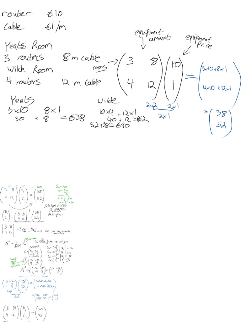 Solving Matrix Equation | PDF