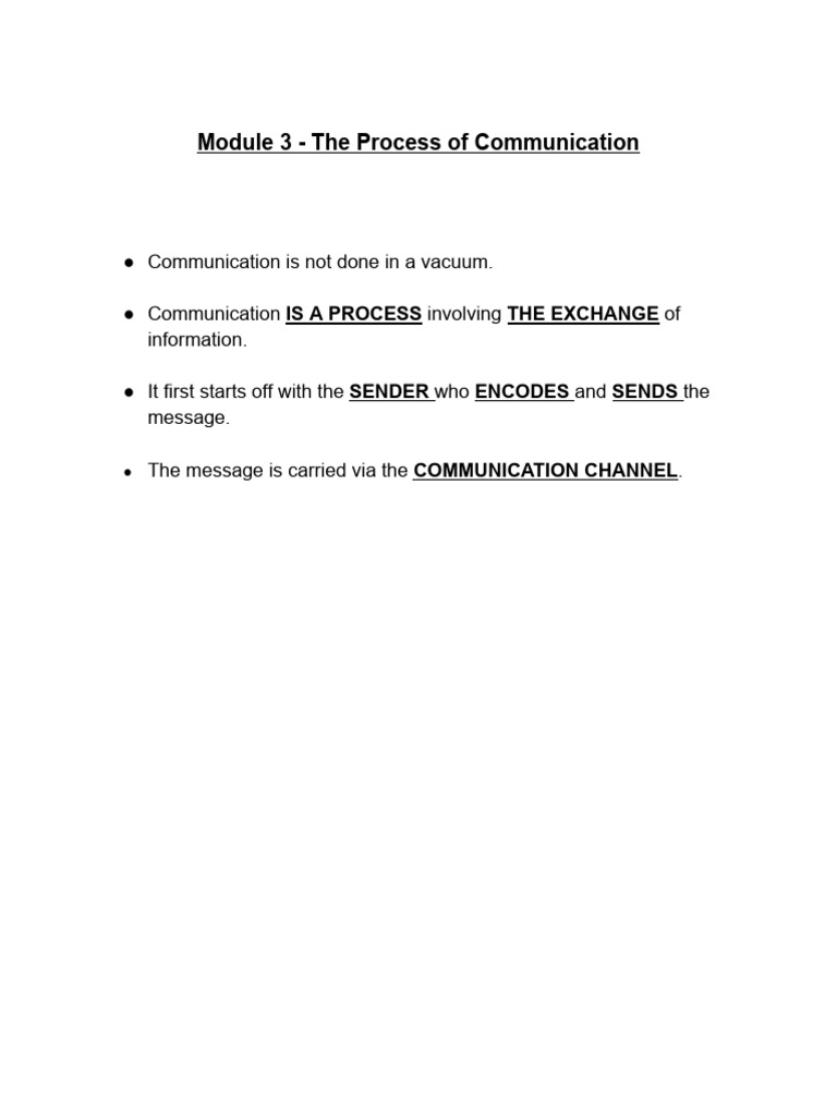 Understanding the Communication Process | PDF | Communication ...