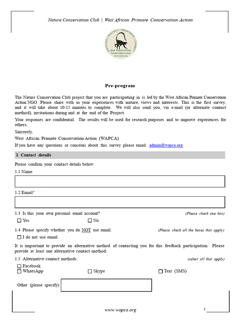 1 Pre Evaluation Pdf Nature