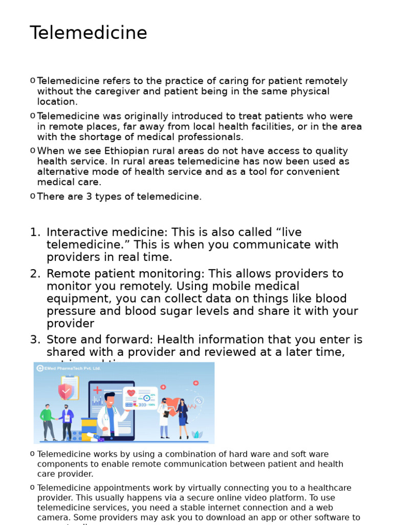 Telemedicine: Remote Healthcare Solutions | PDF | Videotelephony | Internet