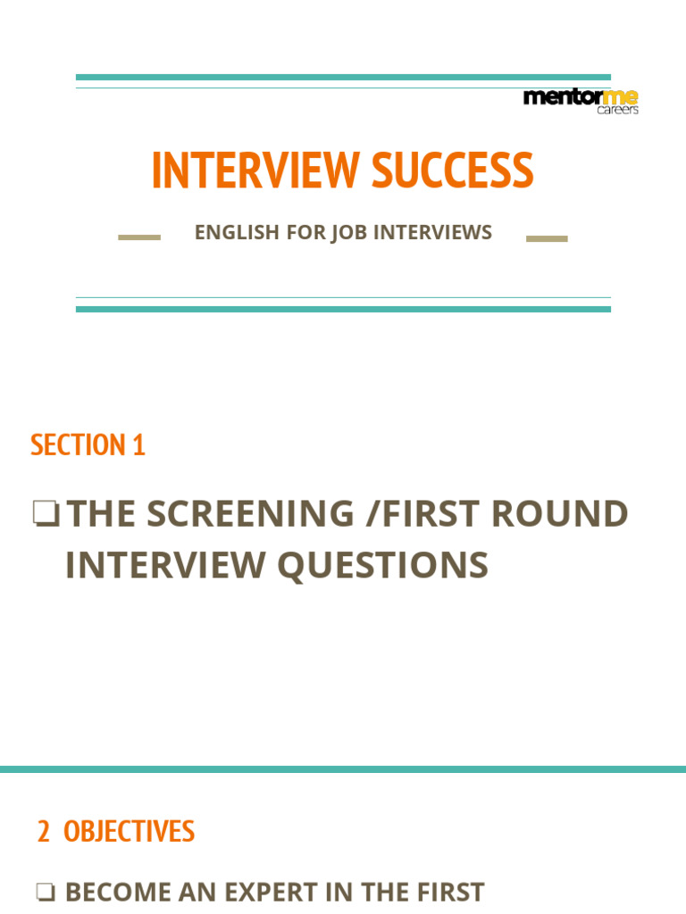 Mastering First Round Interview Questions | PDF