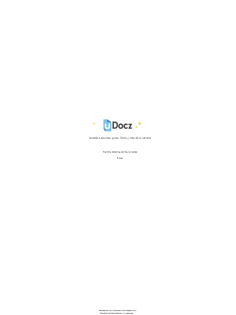 Plantilla de Lettering para Estudiantes | PDF