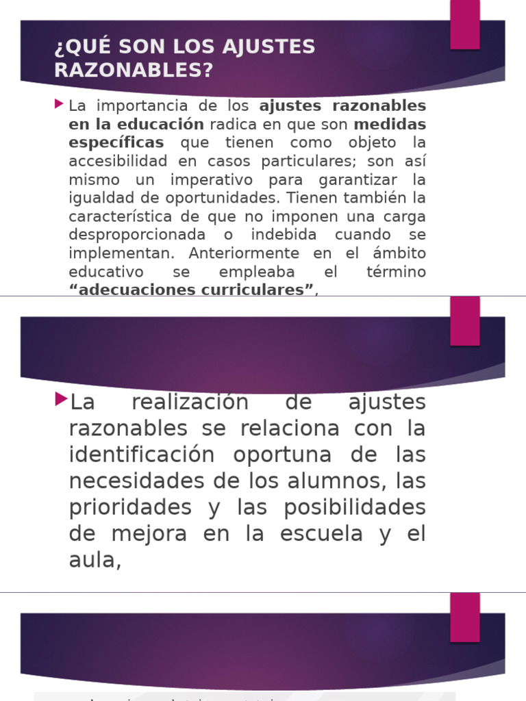 Ajustes Razonables en Educación Inclusiva | PDF | Plan de estudios ...
