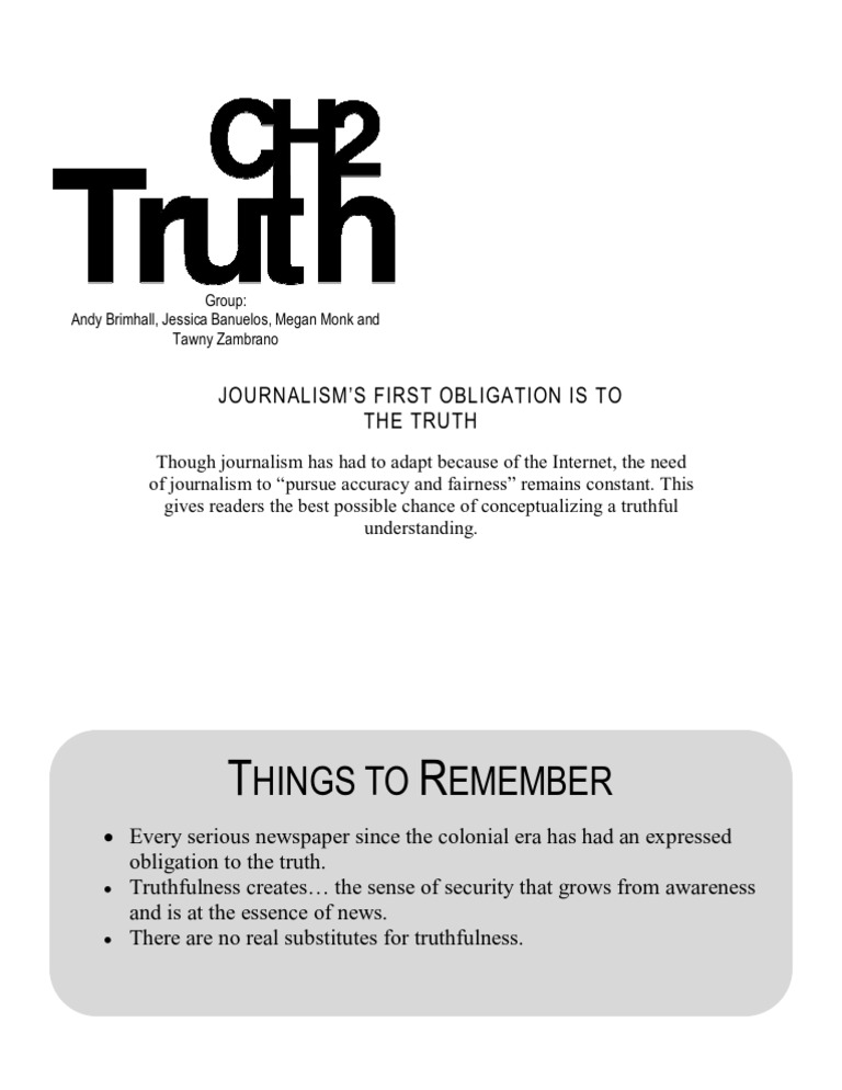 TRUTH Handout | PDF