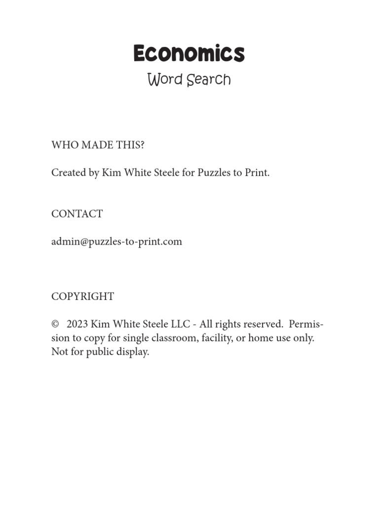 economicswordsearch PDF Word Search Linguistics