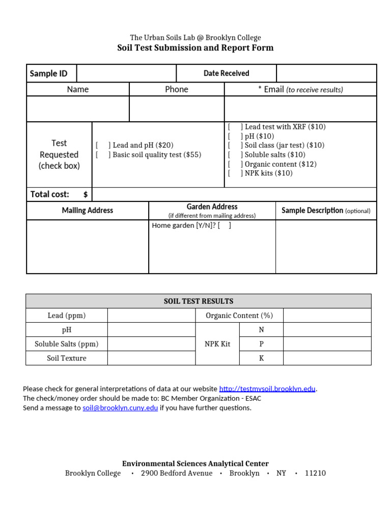 Soil - SubmissionForm 3 | PDF