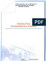 Informe Final Universidad de La Serena - Contraloría General de la República