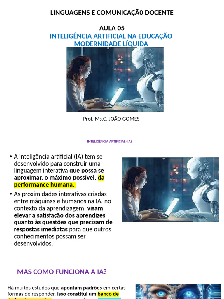 IA e Modernidade Líquida na Educação | PDF | Inteligência artificial ...