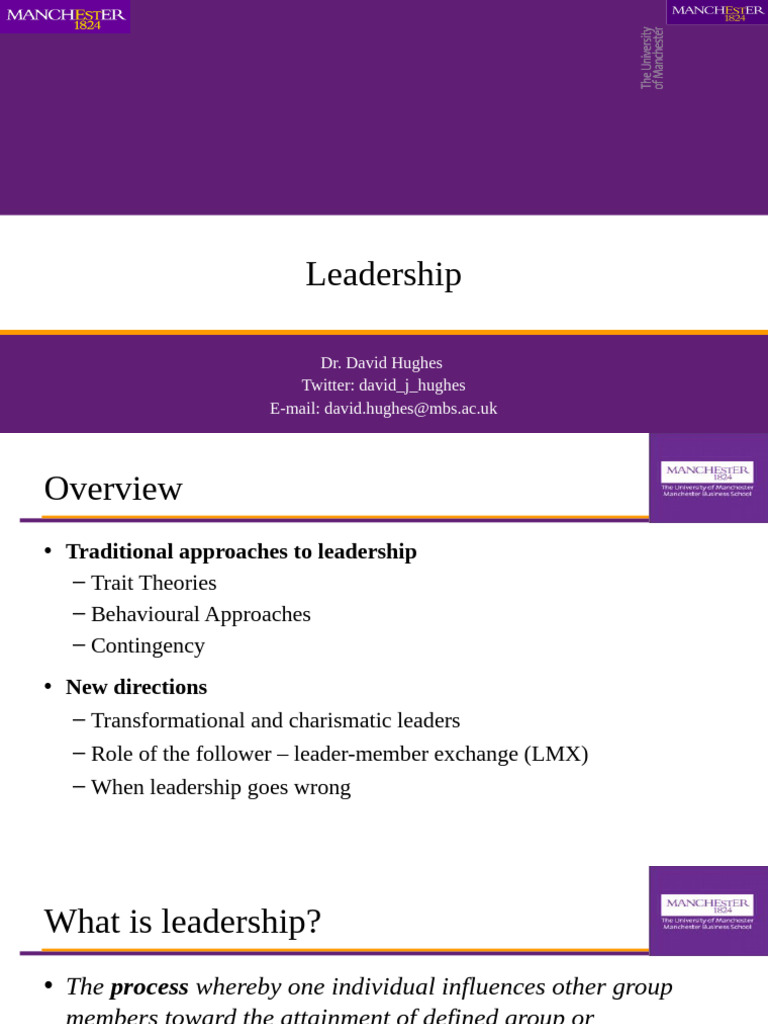 Leadership Theories and Approaches Explained | PDF | Leadership ...