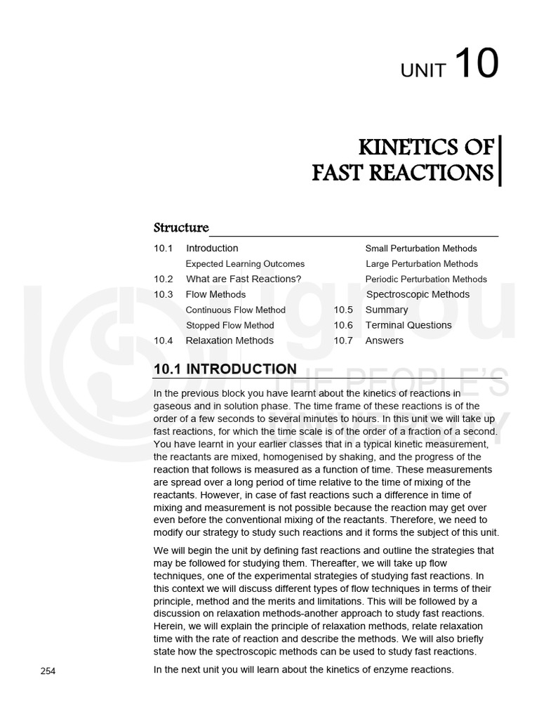 Kinetics of Fast Reactions Explained | PDF | Reaction Rate | Chemical ...