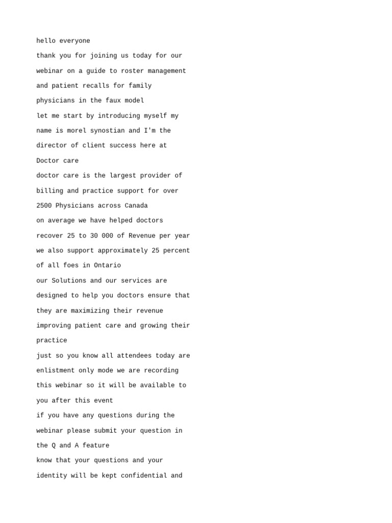 Effective Roster Management for Physicians | PDF | Diabetes ...