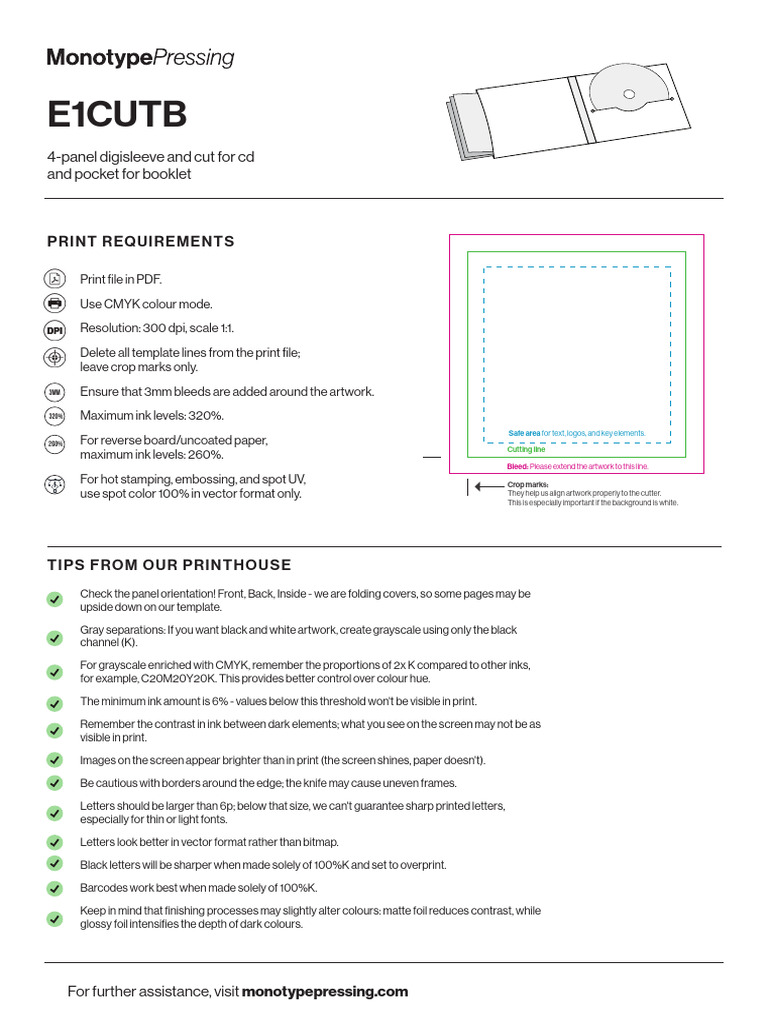 CD Digisleeve Print Requirements Guide | PDF | Color | Computer Graphics