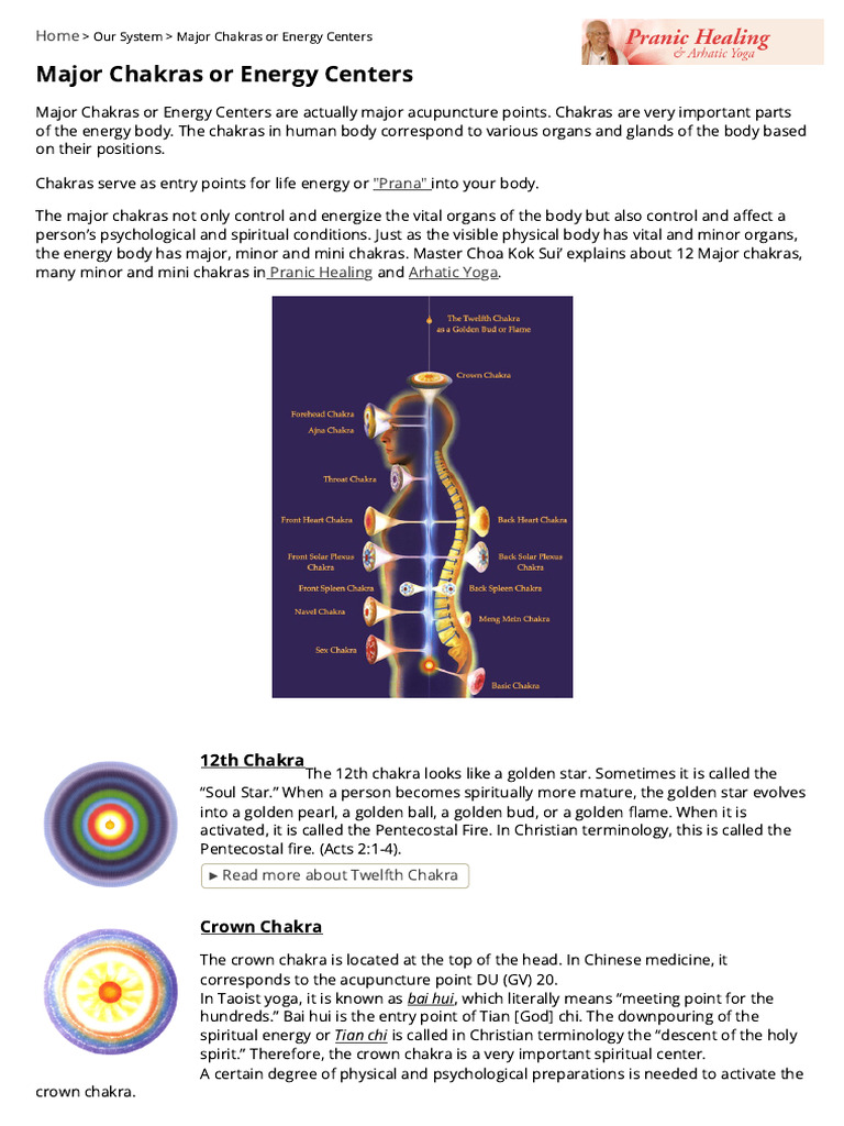 Overview of 11 Major Chakras | PDF | Chakra | Tantra