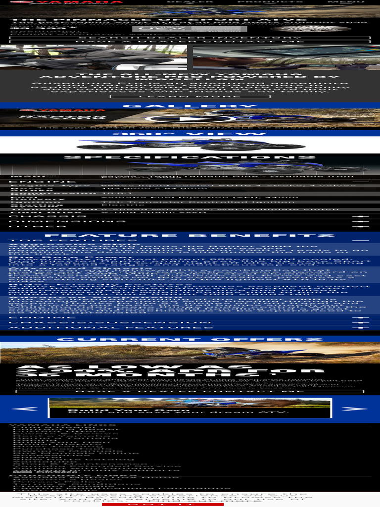 2022 Yamaha Raptor 700R Sport ATV - Model Home | PDF | Automotive ...