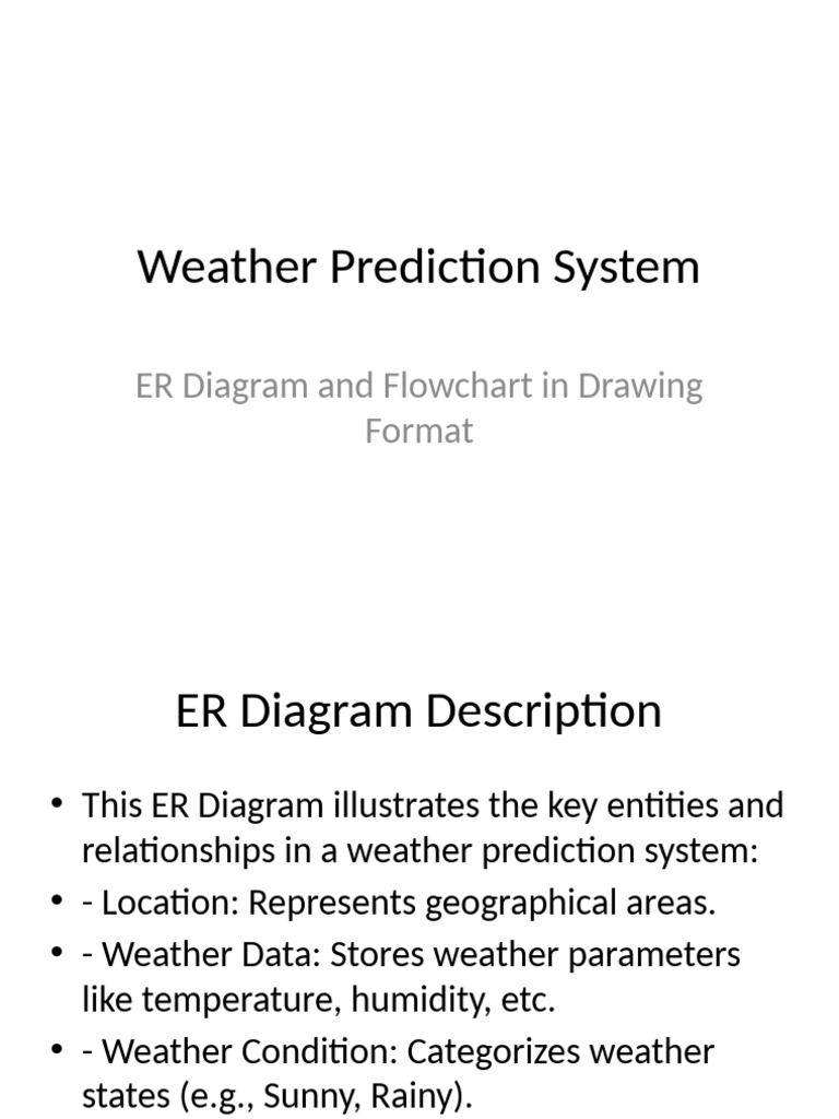 ER Diagram for Weather Forecasting System | PDF