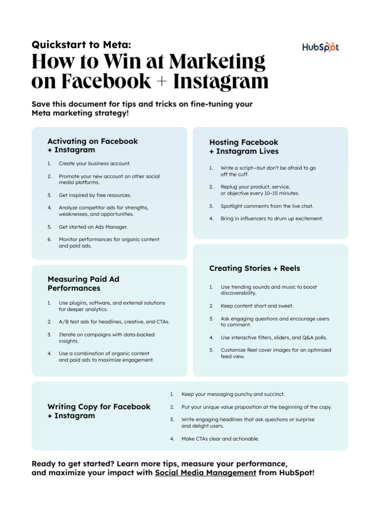 Quickstart Guide To Meta | PDF | Facebook | Human Communication