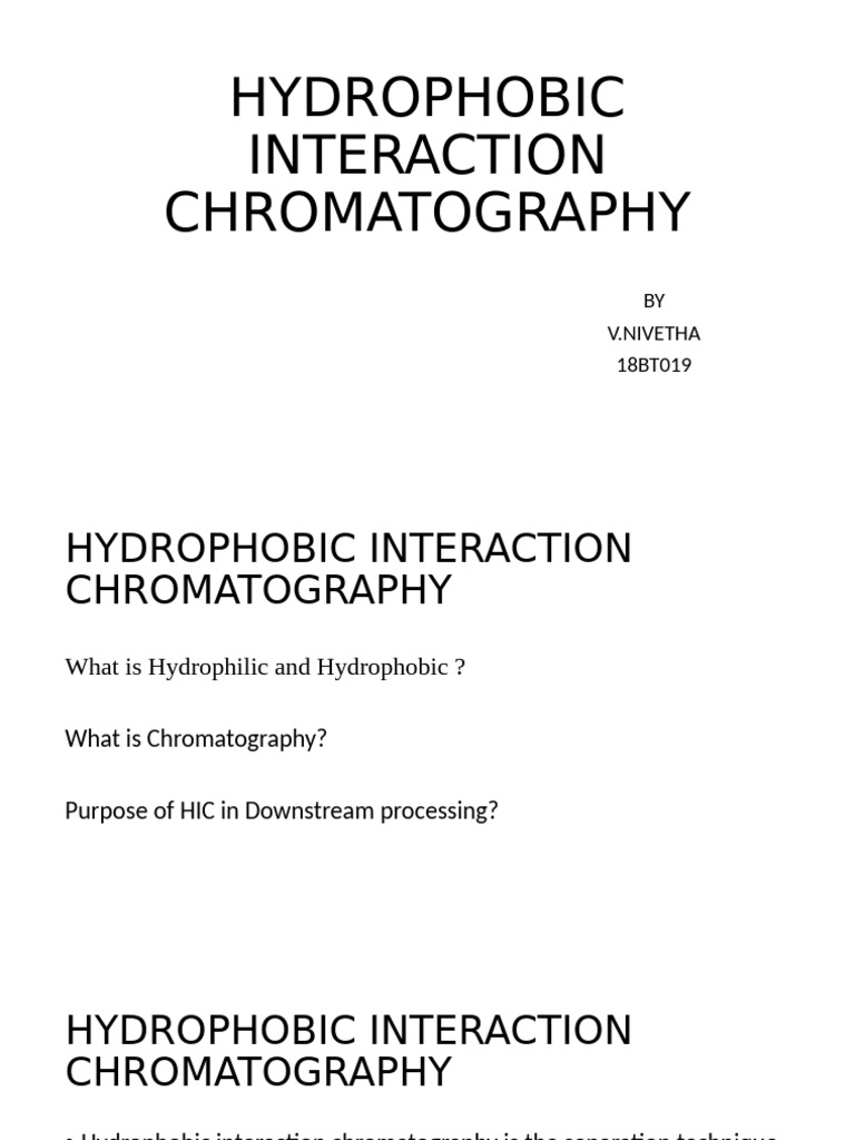 Hydrophobic Interaction Chromatography Guide | PDF | Chromatography ...