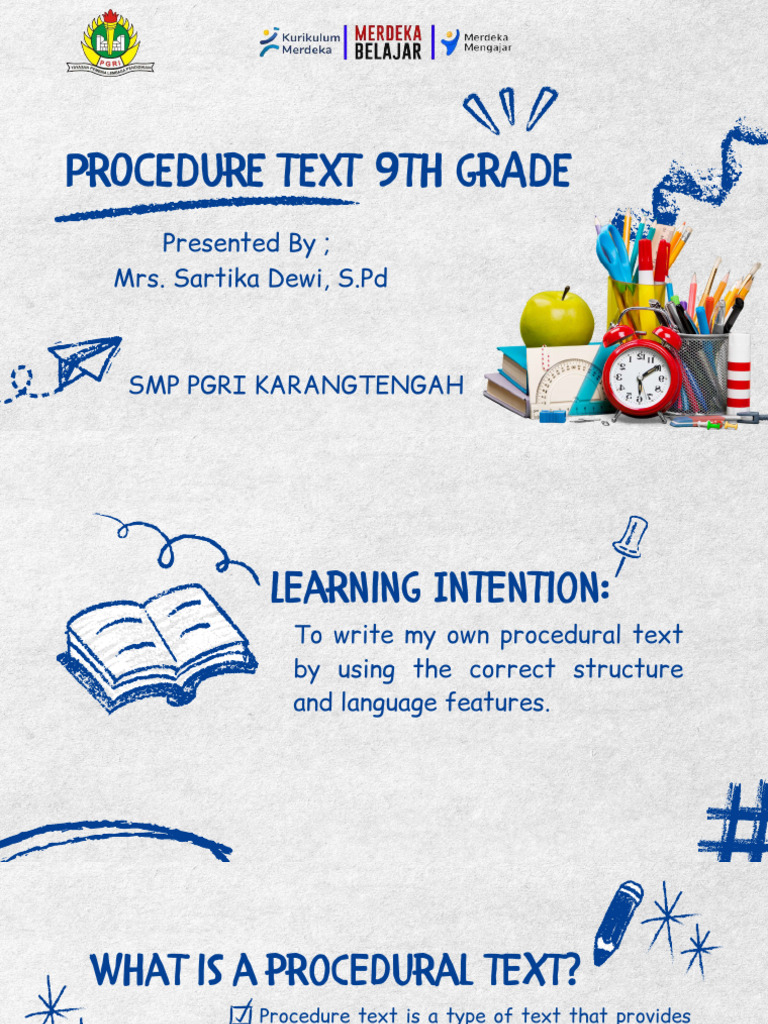 PROCEDURE TEXT 9th gRADE - Compressed | PDF