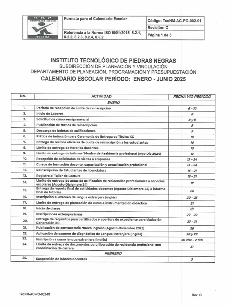 calendario-itpn-ene-jun2025 | PDF
