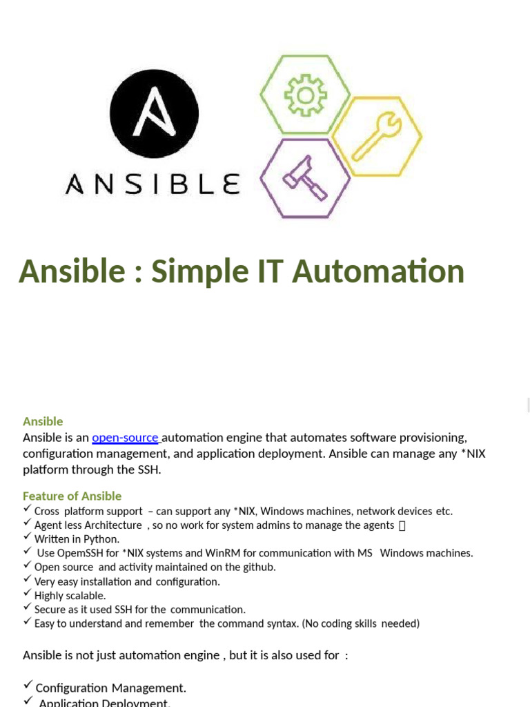 Ansible for IT Automation and Management | PDF | Computing | System ...