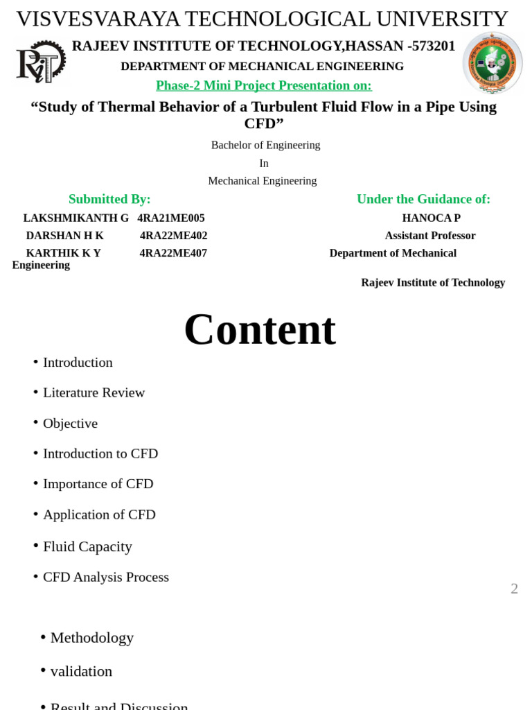 CFD Analysis of Turbulent Fluid Flow | PDF | Fluid Dynamics ...