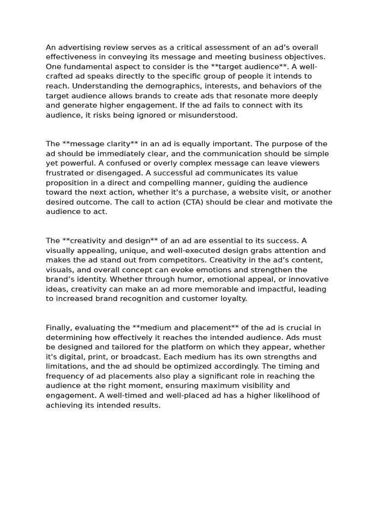 Advertising Review 8 | PDF