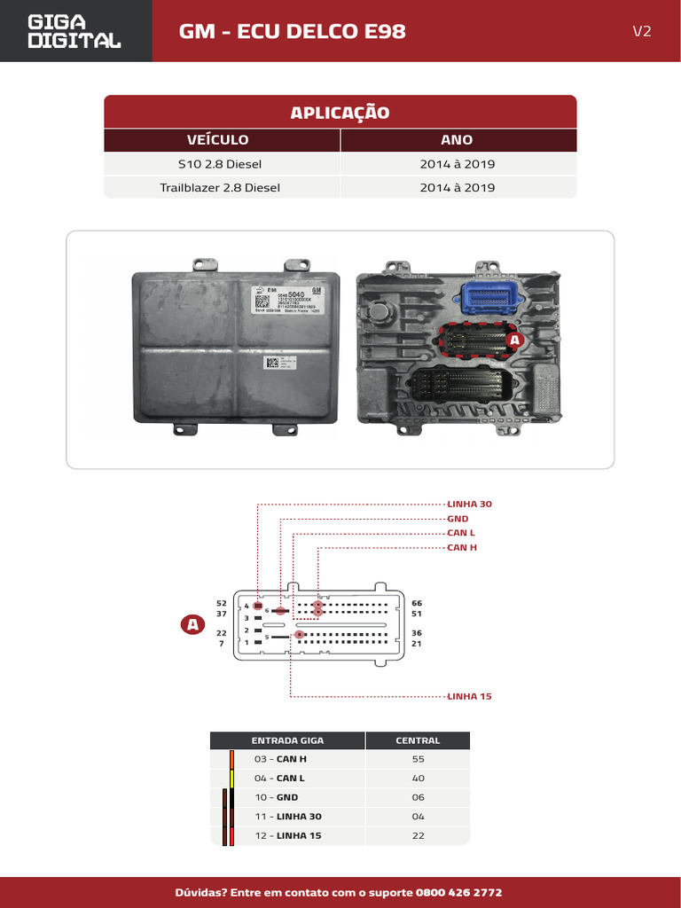 ECU Delco E98 para Trailblazer e S10 | PDF