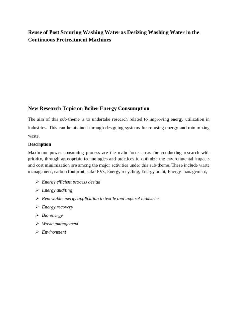 Energy Efficiency in Textile Industry | PDF
