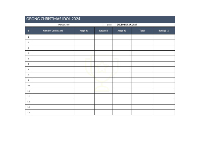 Talent Show Score Template | PDF