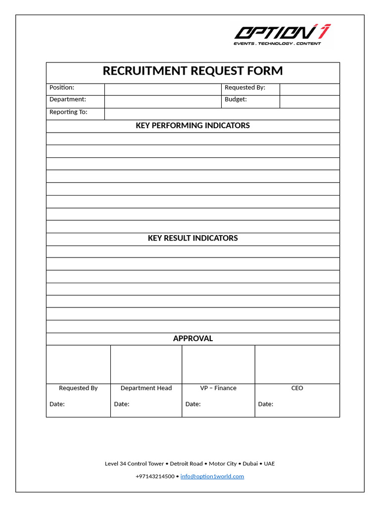 Recruitment Request Form | PDF