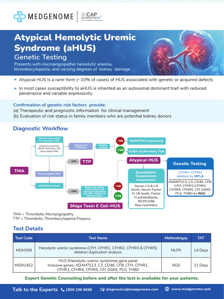aHUS | PDF | Clinical Medicine | Diseases And Disorders