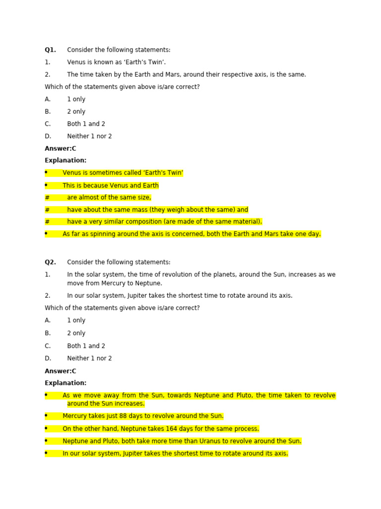 Physical Geography Assignment Answers | PDF | Atmosphere Of Earth ...