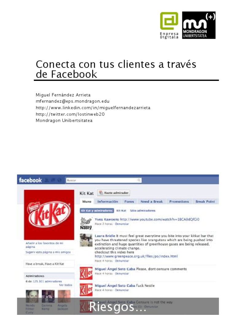 Facebook Conecta A Tus Clientes | PDF