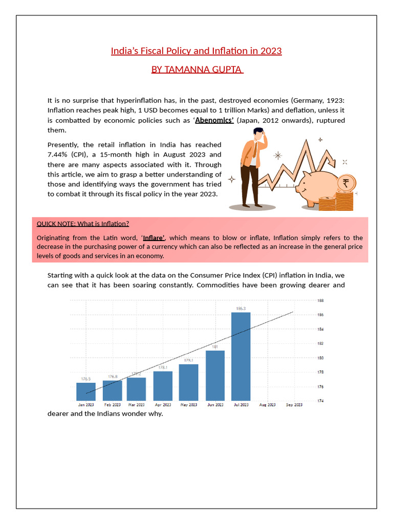 Inflation and Fiscal Policies | PDF | Inflation | Fiscal Policy