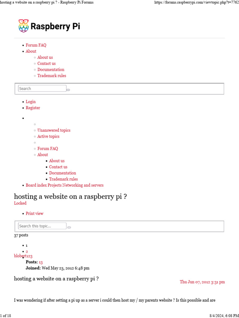 Host a Website on Raspberry Pi Guide | PDF | Php | Operating System