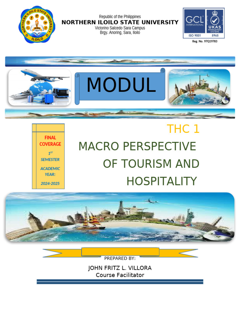 THC 1 Macro Perspective of Tourism and Hospitality | PDF | Tourism | Taxes