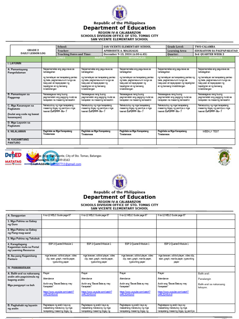 3rd DLL WEEK 2 | PDF