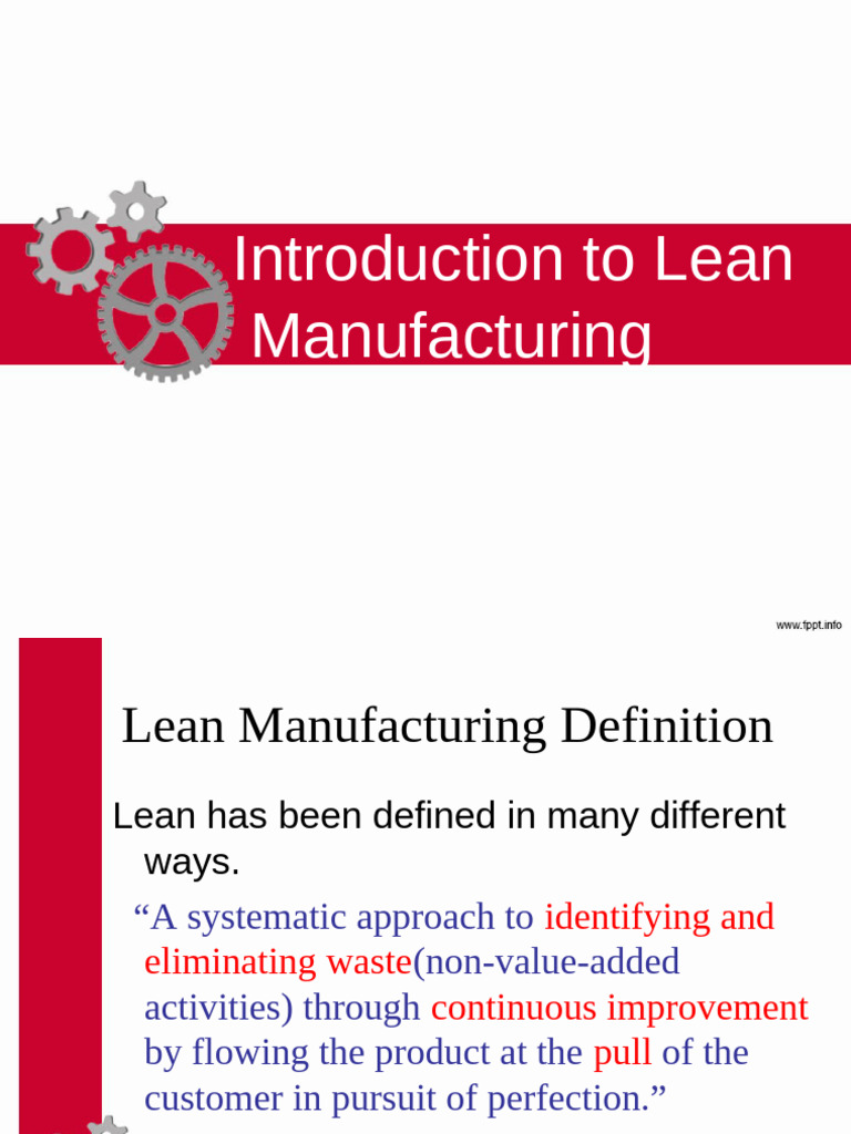 Lean Manufacturing: Principles & Tools | PDF | Lean Manufacturing ...
