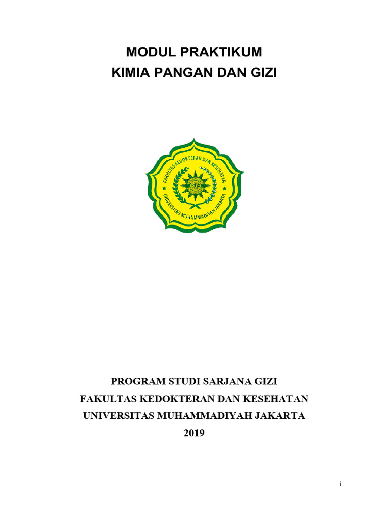 Modul Praktikum Kimia Pangan 2019 | PDF