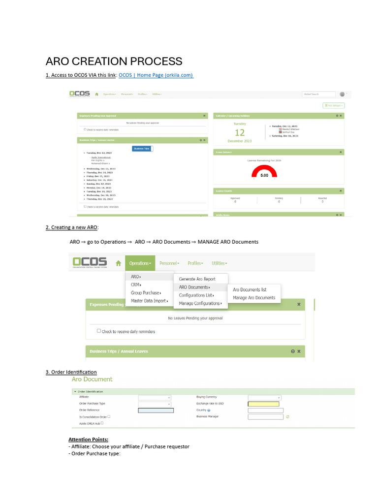 ARO Creation Process - Jul 2024 | PDF | Prices | Fee