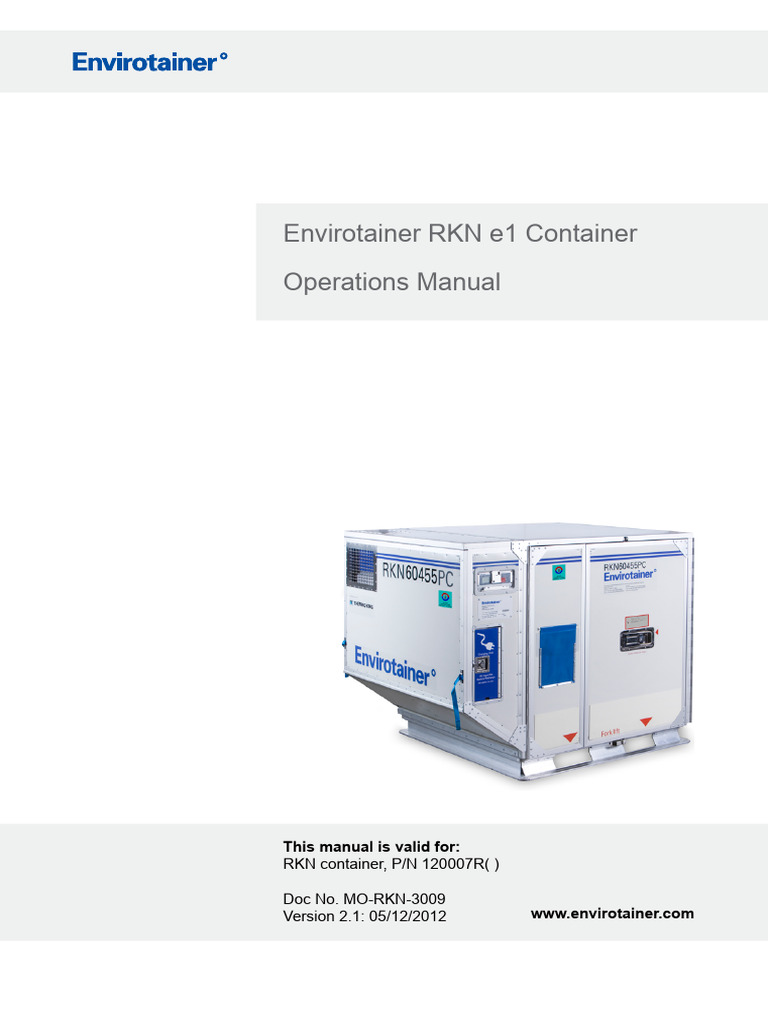 RKN e1 Container Operations Manual | PDF | Cargo | Switch