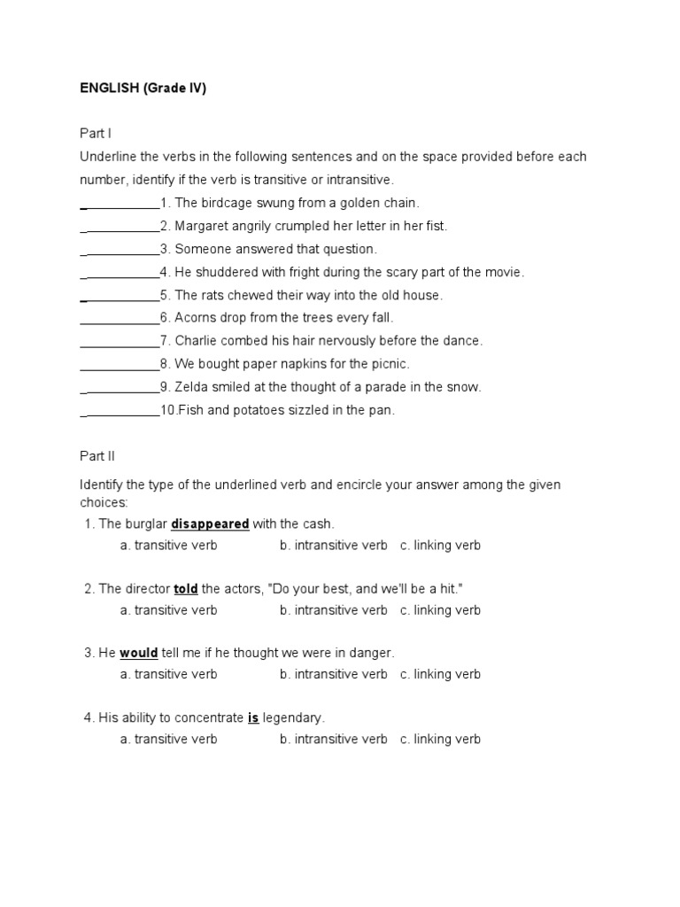 Grade 4 Grammar: Verbs and Pronouns | PDF | Verb | Grammatical Conjugation