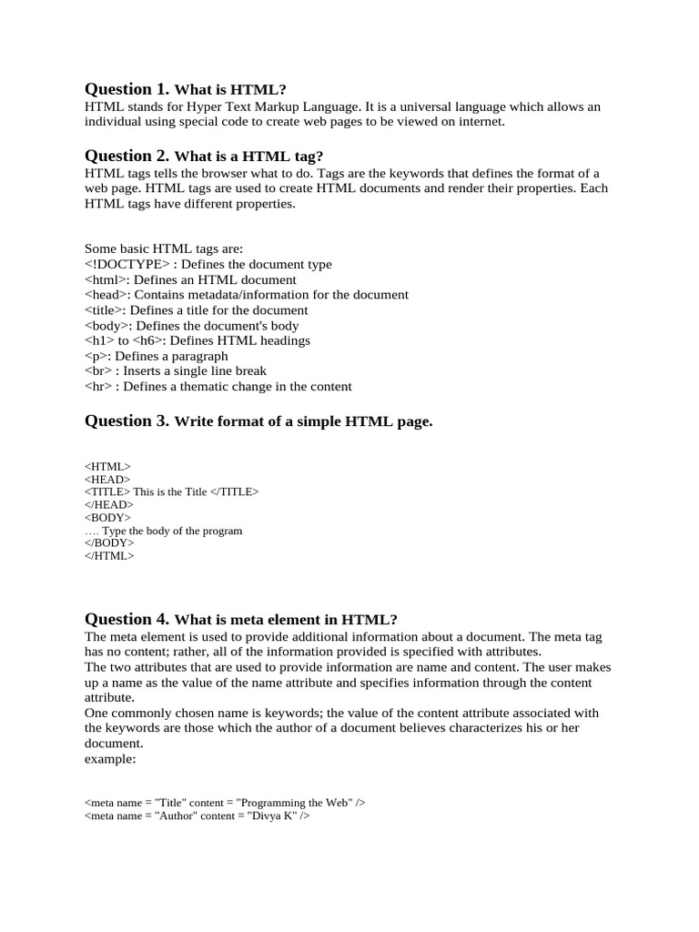 Information Technology | PDF | Html Element | Html