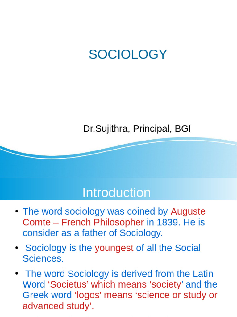 Origins and Scope of Sociology | PDF | Sociology | Science