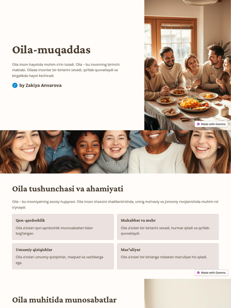 Oila Muqaddas | PDF