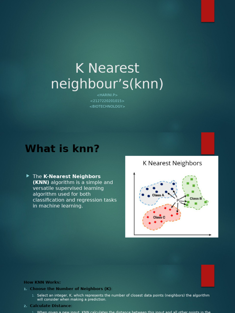 Understanding K-Nearest Neighbors (KNN) | PDF | Statistical ...